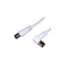 PremiumCord TV kabel M/F konektor 90° 75 Ohm 2m