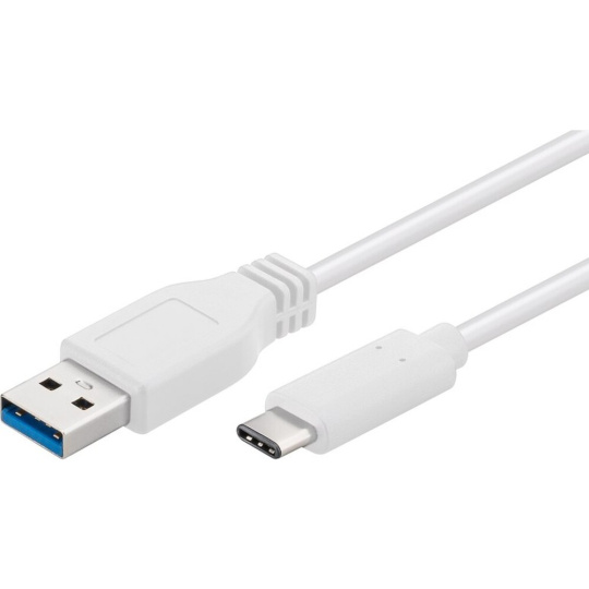 PremiumCord USB-C/USB-A napájecí kabel 40W 3m bílý