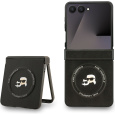 Karl Lagerfeld PU Karl and Choupette Heads Magnetic kryt Samsung Galaxy Z Flip 7 černý