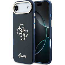 Guess IML 4G Script Metal Logo kryt iPhone Air modrý