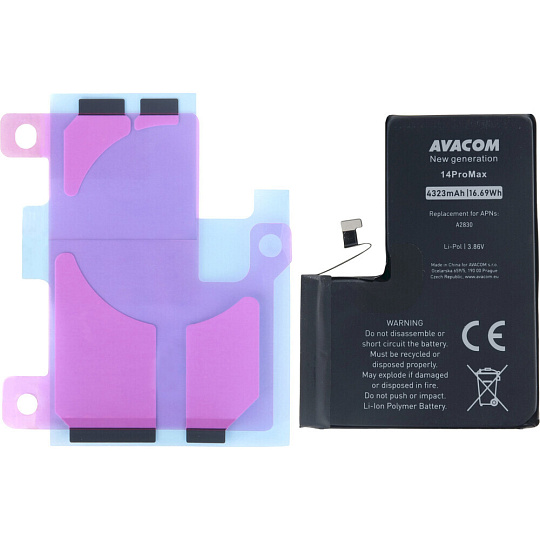 Avacom baterie pro Apple iPhone 14 Pro Max, Li-Ion 3,86V 4323mAh Avacom baterie pro Apple iPhone 14 Pro Max, Li-Ion 3,86V 4323mAh