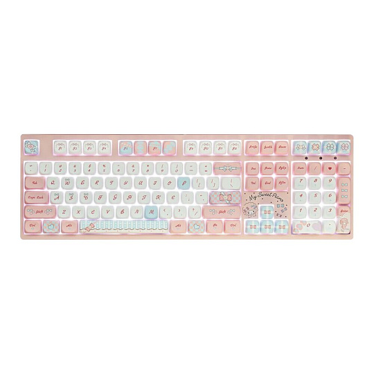Akko x My Sweet Piano 3108 V3 Akko Frost Pink klávesnice (US) růžová