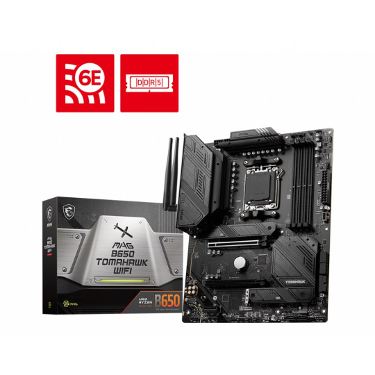 MSI MB Sc AM5 MAG B650 TOMAHAWK WIFI, AMD B650, 4xDDR5, 1xDP, 1xHDMI, WI-FI