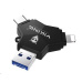 Viking USB Flash disk 3.0 4v1 s koncovkou Lightning/Micro USB/USB/USB-C, 128 GB, černá