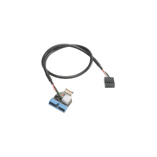 Akasa AK-CBUB38-40BK, interní MB adaptér USB3.1/USB3.1(19pin)
