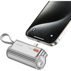 SHARGE Flow Mini USB-C/Lightning powerbanka 5000 mAh (12W) šedá