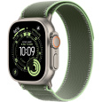 Apple Watch 49/46/45/44mm zelený/neonový Trailový tah S/M přírodní titan