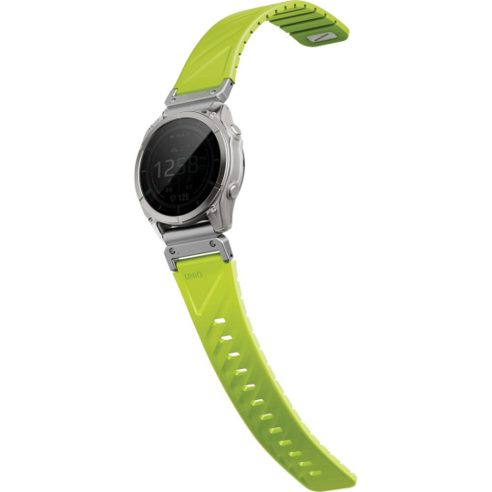 UNIQ Fluo Magnetický řemínek pro Garmin (Quick Release/QuickFit 26 mm) Dark Lime