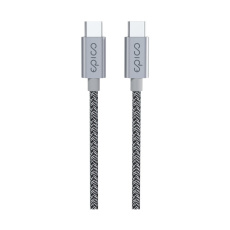 EPICO opletený kabel USB-C na USB-C, 1,2m vesmírně šedý