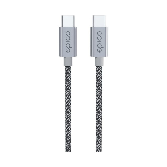 EPICO opletený kabel USB-C na USB-C, 1,2m vesmírně šedý