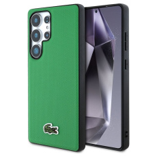 Lacoste Iconic Petit Pique Woven Logo MagSafe kryt Samsung Galaxy S25 Ultra zelený