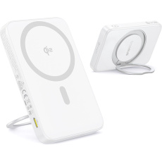 Baseus PicoGo Qi2 s otočným stojanem a bezdrátovým nabíjením powerbanka 5000mAh 20W USB-C bílá