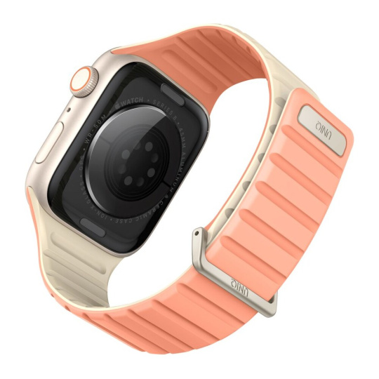 UNIQ Revix Evo oboustranný řemínek Apple Watch 42/41/40/38mm (růžový/krémový)