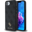 Guess PU 4G Small Metal Logo MagSafe kryt iPhone 16e šedý