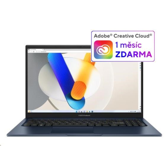 ASUS NTB Vivobook 15 (X1504VA-NJ2656W), i5-1334U, 15.6" 1920x1080, 16GB, 512GB SSD, Iris X, W11 Home, Quiet Blue