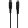 FIXED Liquid silicone kabel USB-C/Lightning (PD), MFi, 0.5m, černý