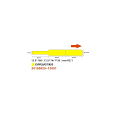 Niimbot štítky na kabely RXL 12,5x109mm 65ks pro D11 a D110 žluté