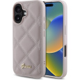 Guess PU Leather Quilted kryt iPhone 16 růžový