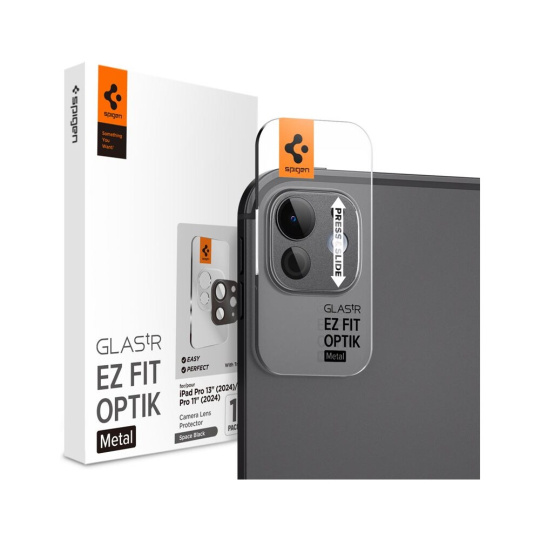 Spigen Glass tR EZ Fit Optik Metal sklo na fotoaparát iPad Pro 13" 2024/ iPad Pro 11" 2024 černé