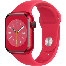 Apple Watch Series 8 41mm PRODUCT(RED) červený hliník s červeným sportovním řemínkem