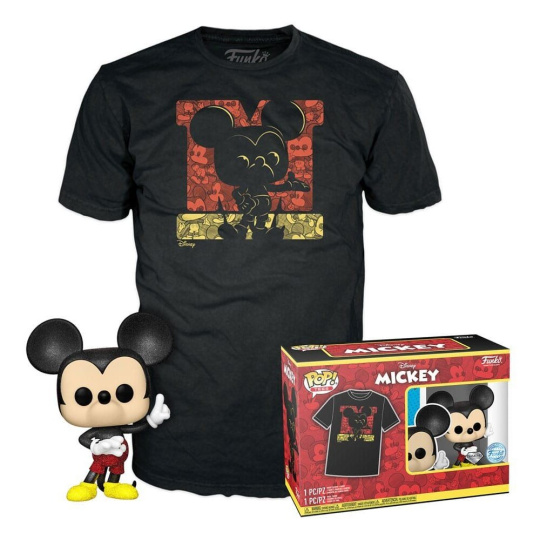 Funko POP! & Tee Box: Disney - Mickey M (Diamond Glitter)