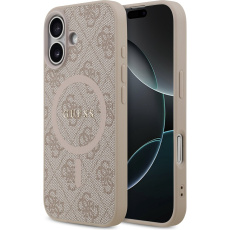 Guess PU Leather 4G Colored Ring MagSafe Zadní Kryt pro iPhone 17 růžový Guess PU Leather 4G Colored Ring MagSafe Zadní Kryt pro iPhone 17 růžový