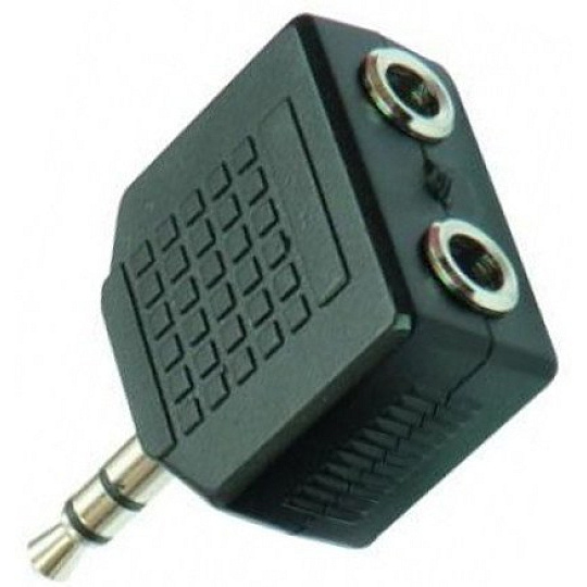 Kabel rozdvojka stereo jack 3,5mm na 2x3,5mm M/F