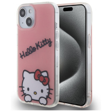 Hello Kitty IML Daydreaming Logo Kryt iPhone 15 růžový