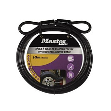 Master Lock Ohebné ocelové lanko  49EURD - 300cm x 1cm