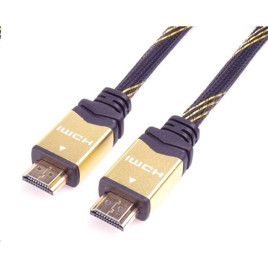 PREMIUMCORD Kabel HDMI 2.0 High Speed + Ethernet kabel HQ, zlacené konektory, 2m