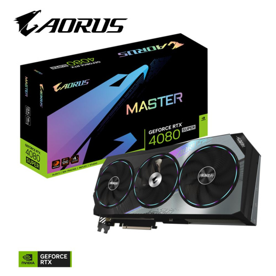 GIGABYTE VGA NVIDIA GeForce RTX 4080 SUPER AORUS MASTER OC 16G, 16G GDDR6X, 3xDP, 1xHDMI