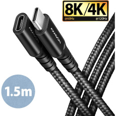 AXAGON BUCM32-CF15AB prodlužovací kabel USB-C 1.5m černý