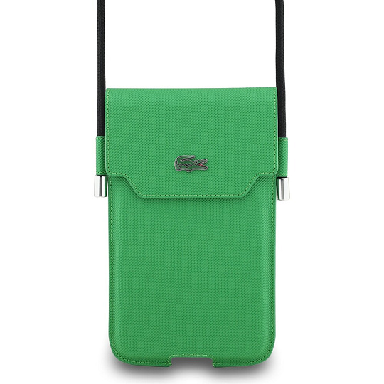 Lacoste PVC Iconic Petit Pique Metal Logo kapsa na telefon XL zelená