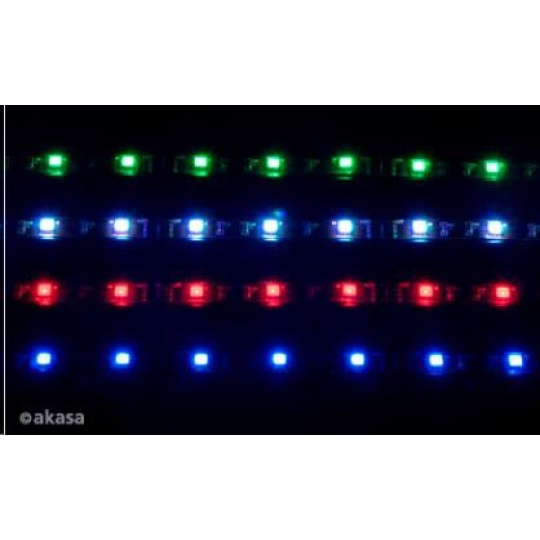 AKASA LED pásek Vegas, Molex 12V napájení, 60cm, modrý