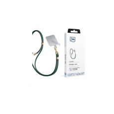 3mk EasyClip univerzální šňůrka pro telefony se zadním krytem tmavě zelená 3mk EasyClip univerzální šňůrka pro telefony se zadním krytem tmavě zelená