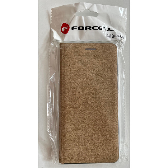 Pouzdro typu kniha pro Samsung J4+ zlatá (SM-J415)