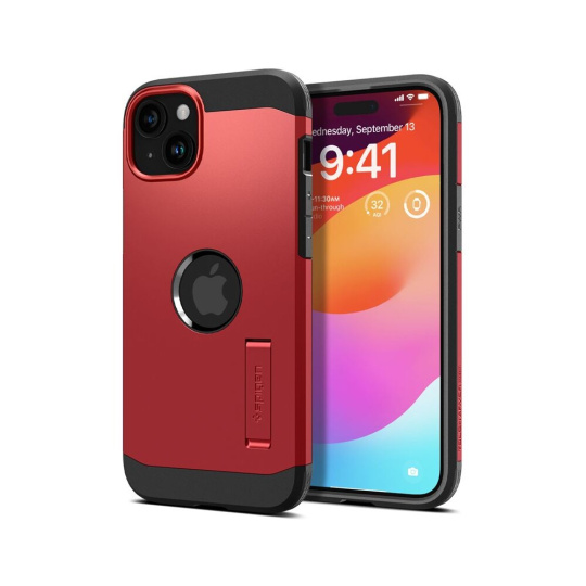 Spigen Tough Armor MagFit kryt iPhone 15 červený