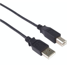 PremiumCord kabel USB 2.0 A-USB B 2m černý