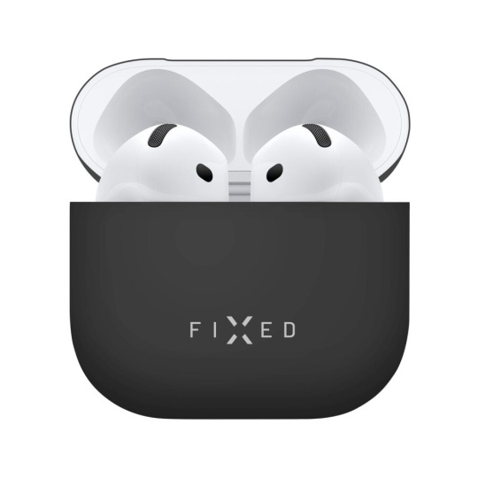 FIXED Silky silikonové pouzdro pro Apple AirPods 4 černé