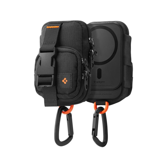 Spigen Portable Organizer Pouch SnapZip MagSafe organizér černý