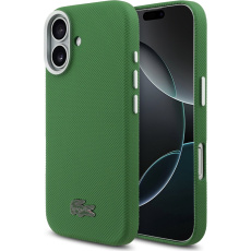 Lacoste Iconic Petit Pique Metal Logo MagSafe kryt iPhone 17 zelený