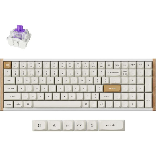 Keychron K4 HE herní klávesnice (US) bílá
