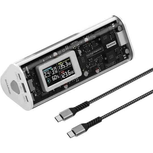 SHARGE Shargeek 170W Powerbanka, 24000 mAh, IP66, bílá