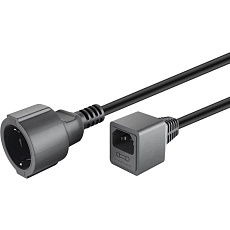 PremiumCord Prodlužovací přívod 230V s EURO konektorem C14 (IEC connection) , 1,5m