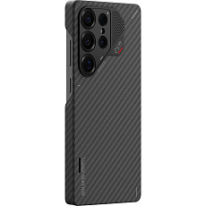 Aulumu S25 Aramid Fiber MagSafe kryt Samsung S25 Ultra Black
