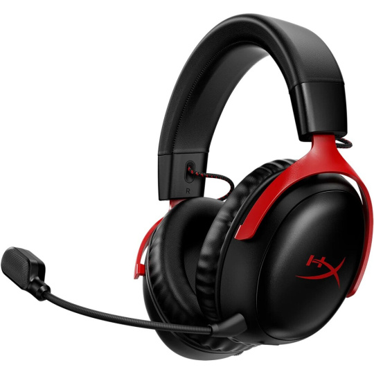 HyperX Cloud III bezdrátový herní headset červený