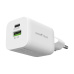 RhinoTech Mini Dual síťová nabíječka USB-C + USB-A, 33W, Quick Charger  bílá