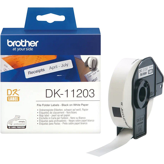 Brother DK11203 samolepicí štítky bílé 17 mm x 87 mm