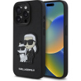 Karl Lagerfeld PU Saffiano Karl and Choupette kryt iPhone 15 Pro černý