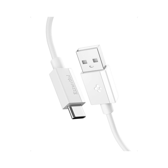 Spigen Essential USB-A/USB-C kabel (60W) 2 m bílý (EB6020AC) Spigen Essential USB-A/USB-C kabel (60W) 2 m bílý (EB6020AC)